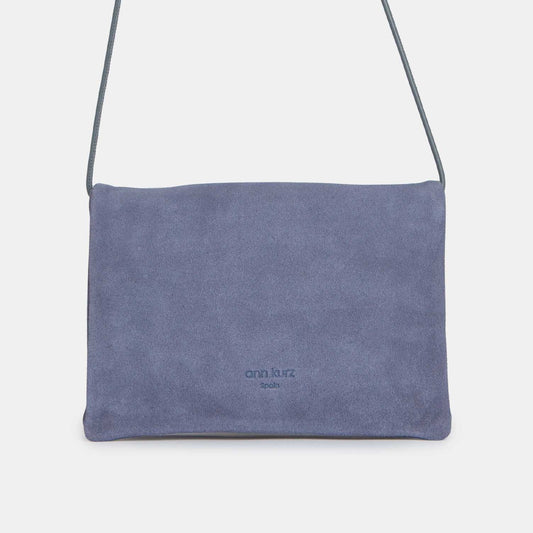 ann kurz Little Double-Compartment Bag | New -Suede Lavender Blue- ann kurz