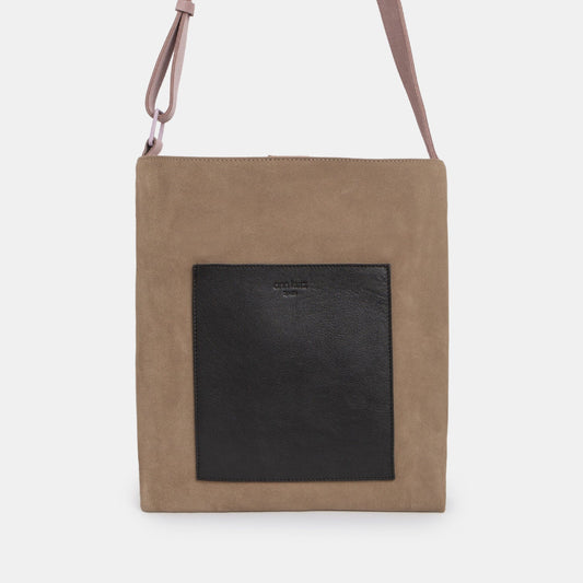 ann kurz Outstanding Pocket Large Shopper Bag -Suede Tierra Multicolor- ann kurz