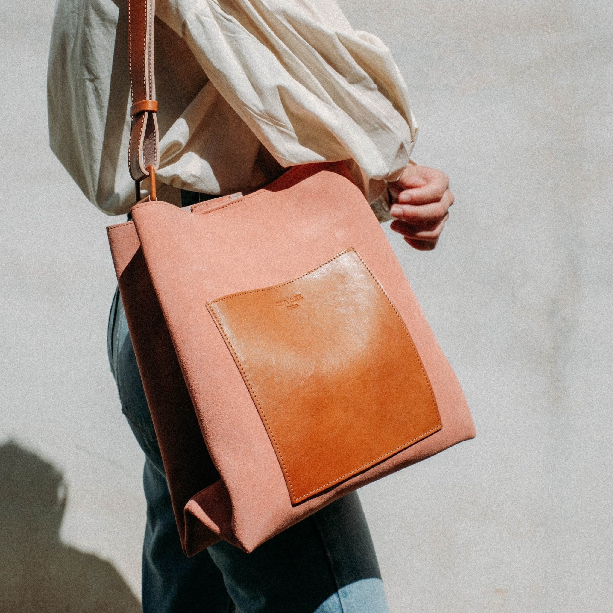 Olivia Shoulder Bag | New -Suede Starfish + Brown- ann kurz